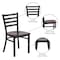 Flash Furniture Black Ladder Chair-Mah Seat, PK2 2-XU-DG694BLAD-MAHW-GG - alternate 6
